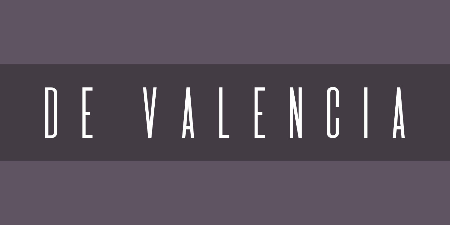 Beispiel einer De Valencia-Schriftart